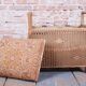 Czech Art Deco Stool in Wood and Hemp, 1940s