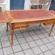 Napoleon III desk in Louis XVI style made of walnut from the late 19th century.