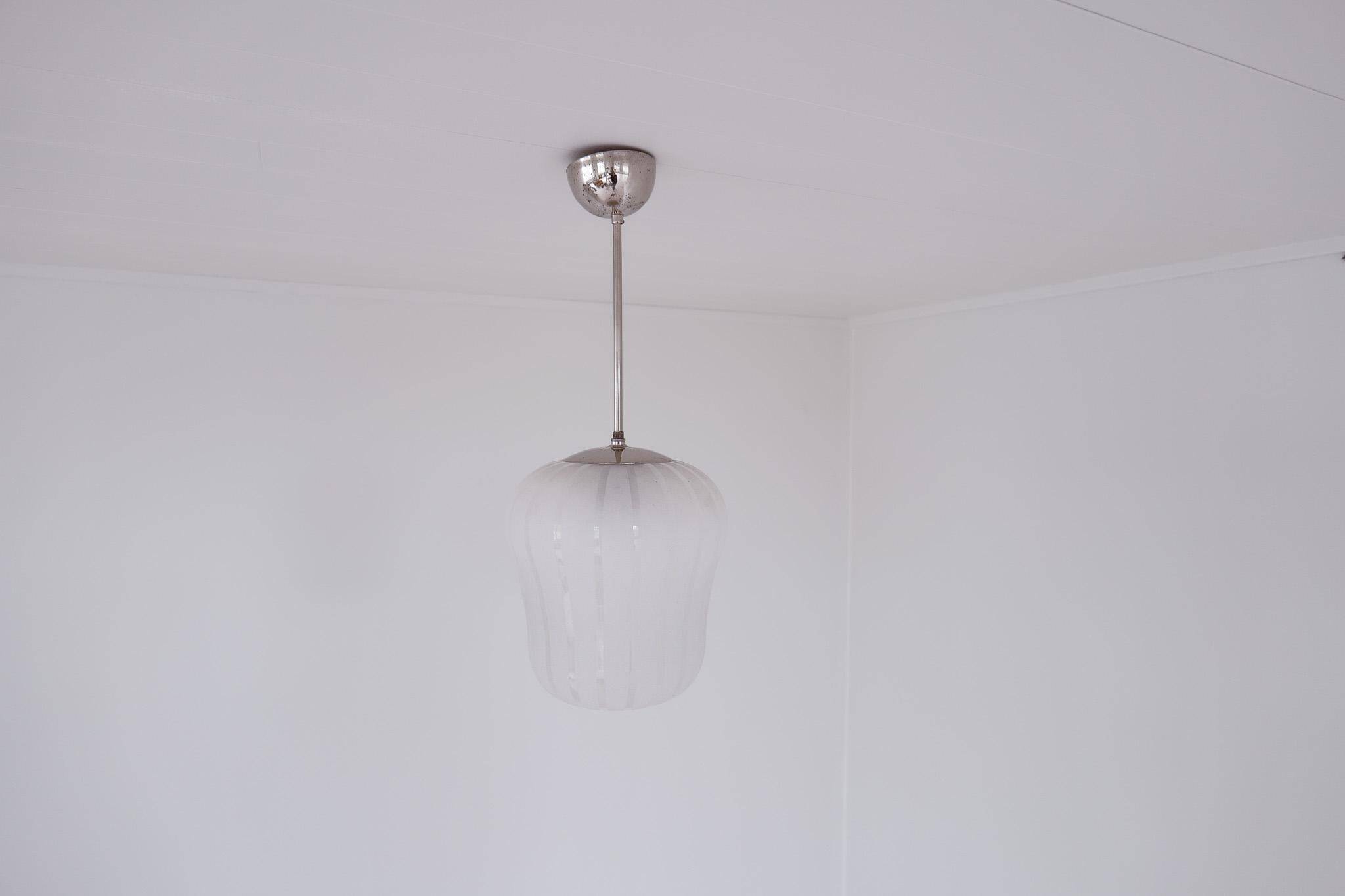 Art Deco Modern Suspension Swedish Böhlmakrs Harald Notini Sweden 1940s