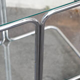 Console stainless glass italy 1970