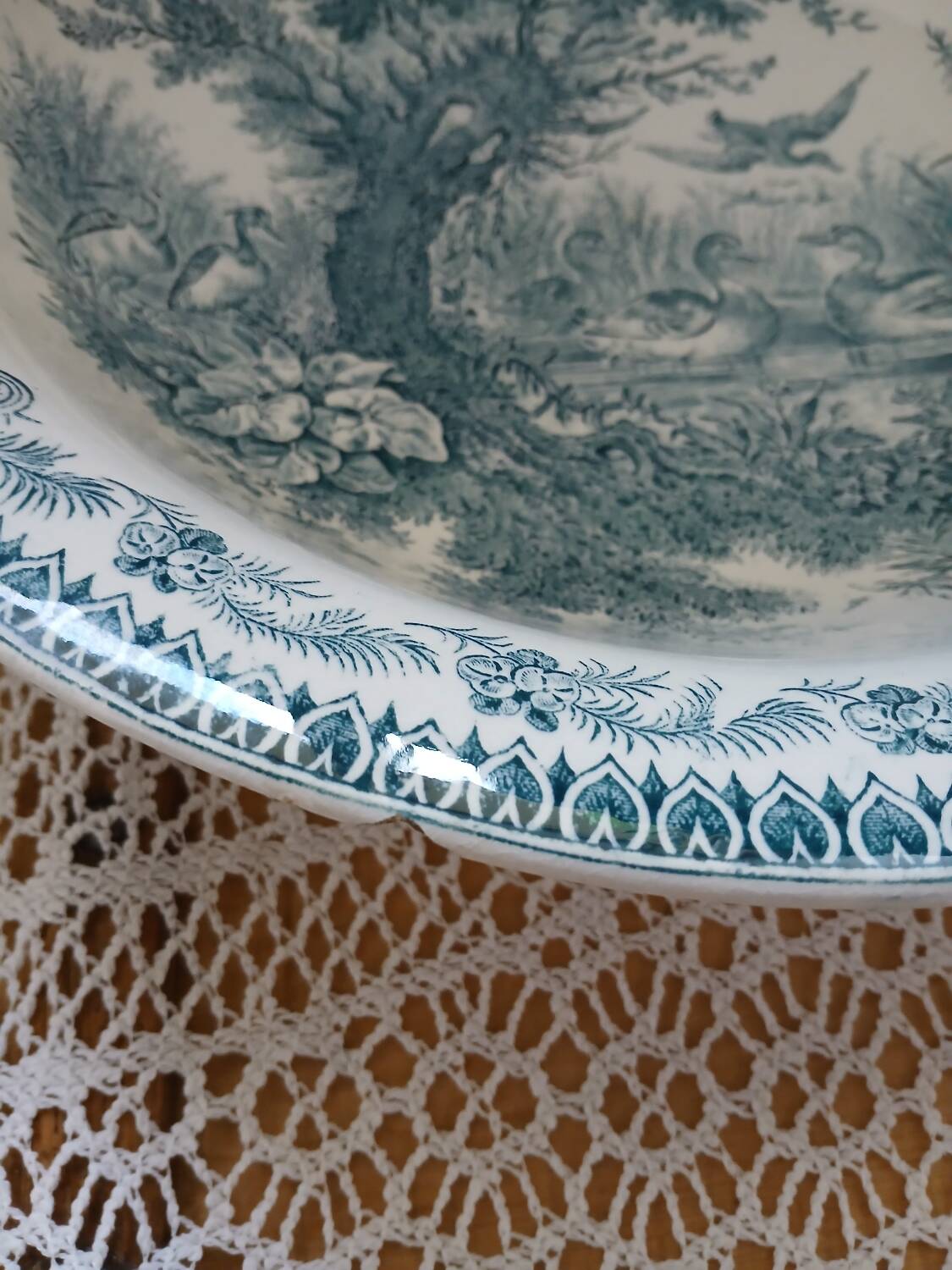 Old ironstone dish from Sarreguemines