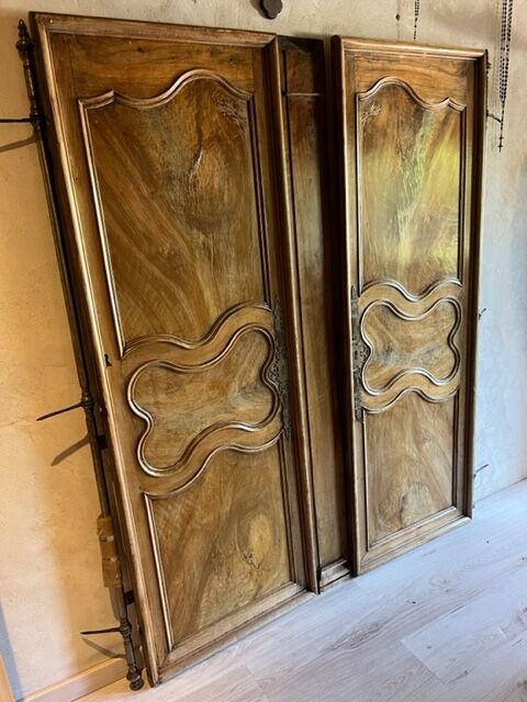 Pair of nineteenth century walnut doors