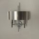 Pair of vintage wall lights, brushed metal and chrome, France 1960