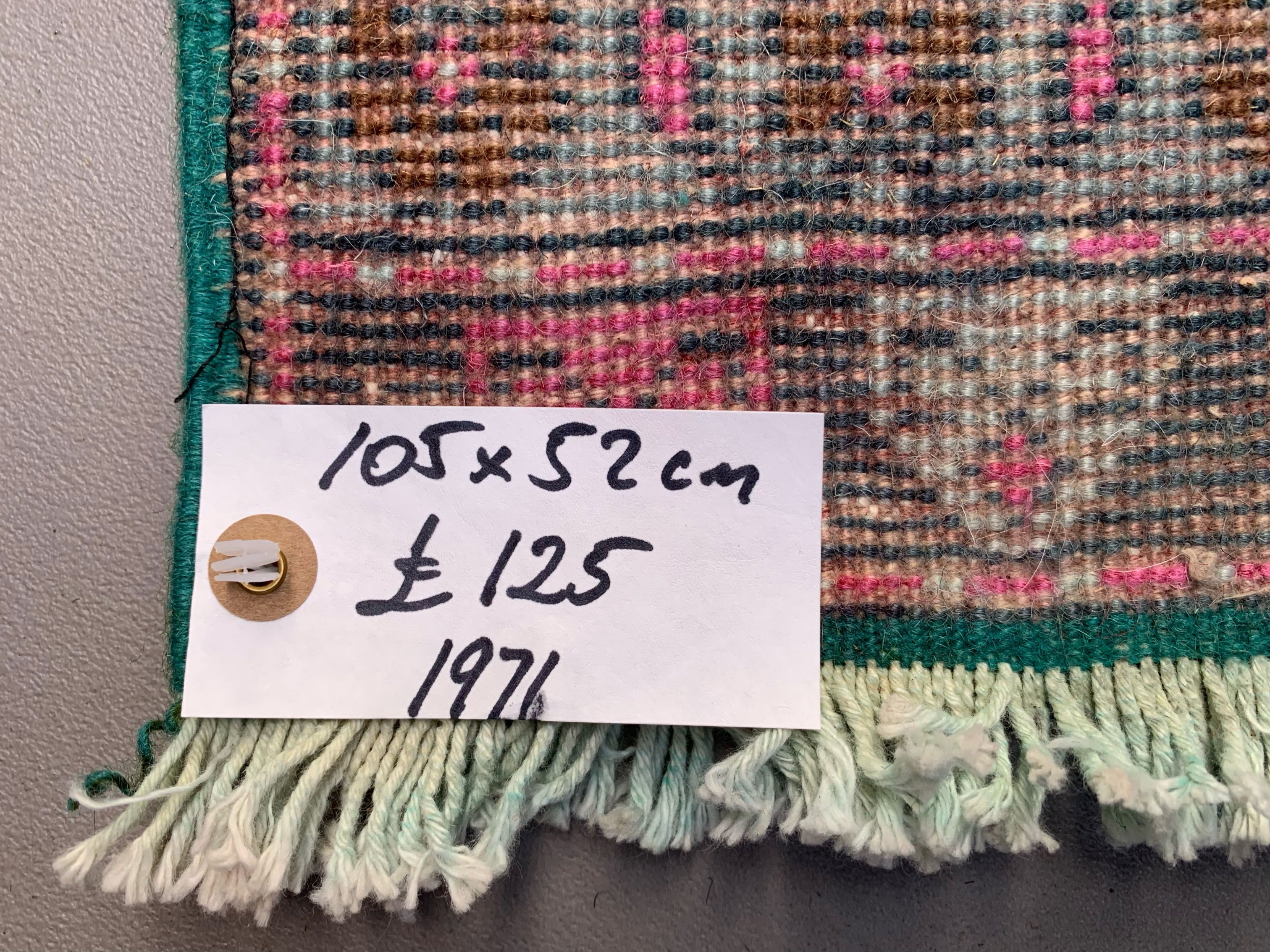 Small Vintage Turkish Rug 105x52 cm, Short Runner, Tribal, Shabby Chic