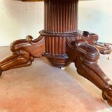 Napoleon III dining table in mahogany and 19th century veneer