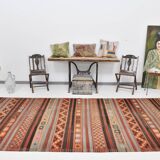 5x12 Long Wide Turkish Vintage Kilim Rug 162x377Cm SK 32815