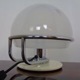 Italian Glass & Chromed Steel Table Lamp, 1960s
