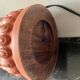 Vintage glass and metal lamp base