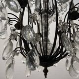 Antique Large Bronze Crystal Chandelier 1920/40’s