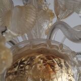 Signoretti Murano glass chandelier with 6 arms of light, Italy