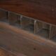 19th century English antique oak wall desk/writing table on wheels