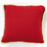 Floral decorative cushion | Wool embroidery | 70s