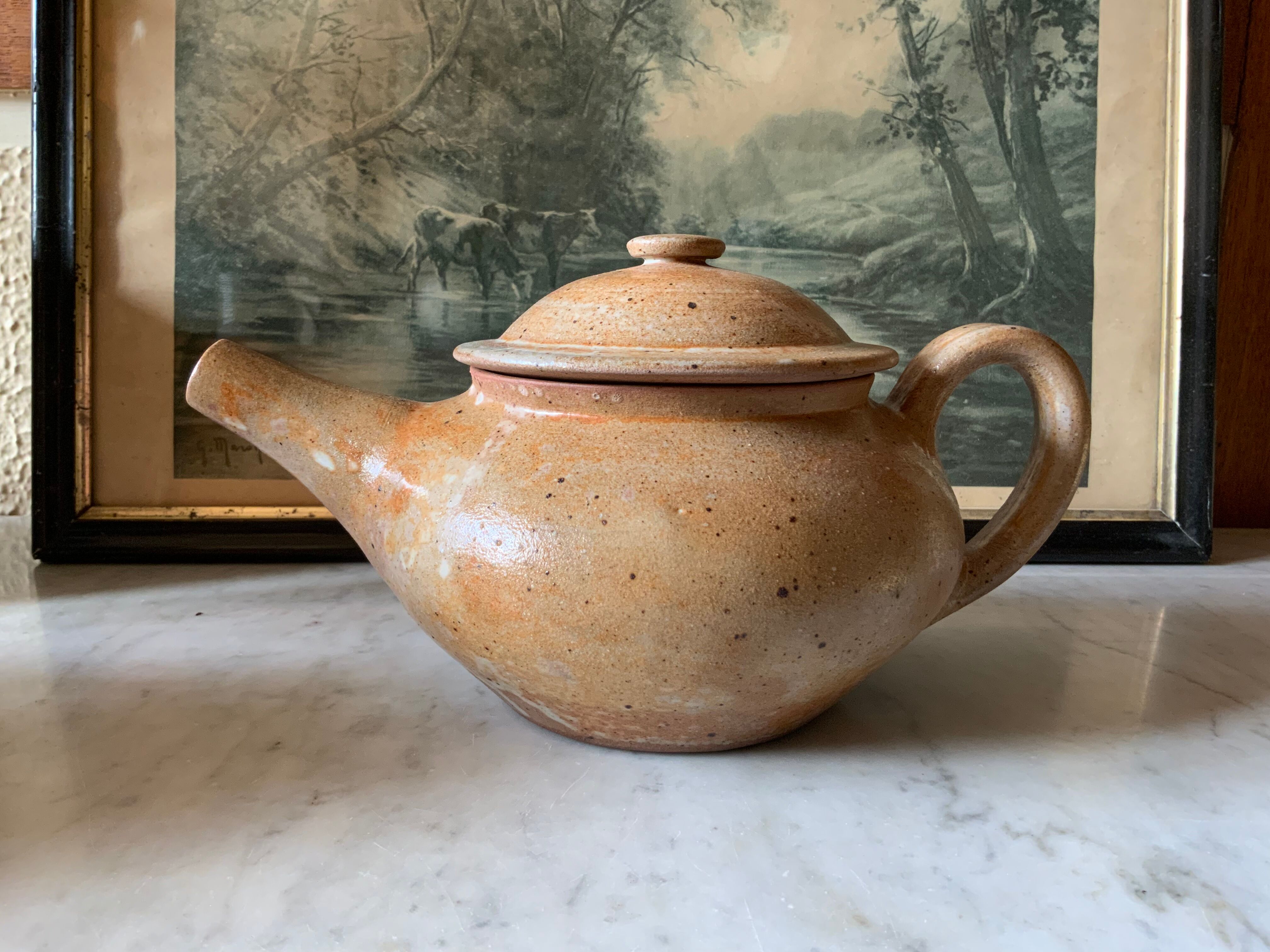 Théière vintage en grès de Loire