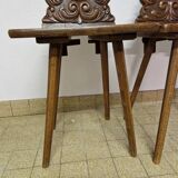Paire de chaises alsaciennes, XIXème siècle