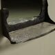 Lothar Klute sculptural bronze wall mirror with glass shelf 1990s