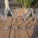 Set of 4 bubble glass champagne flutes / goblets Biot Signed 22 cm