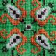 Coussin brodé canevas vintage