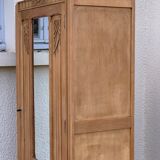 Parisian wardrobe art deco wood brut