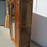 Art deco wardrobe three walnut doors