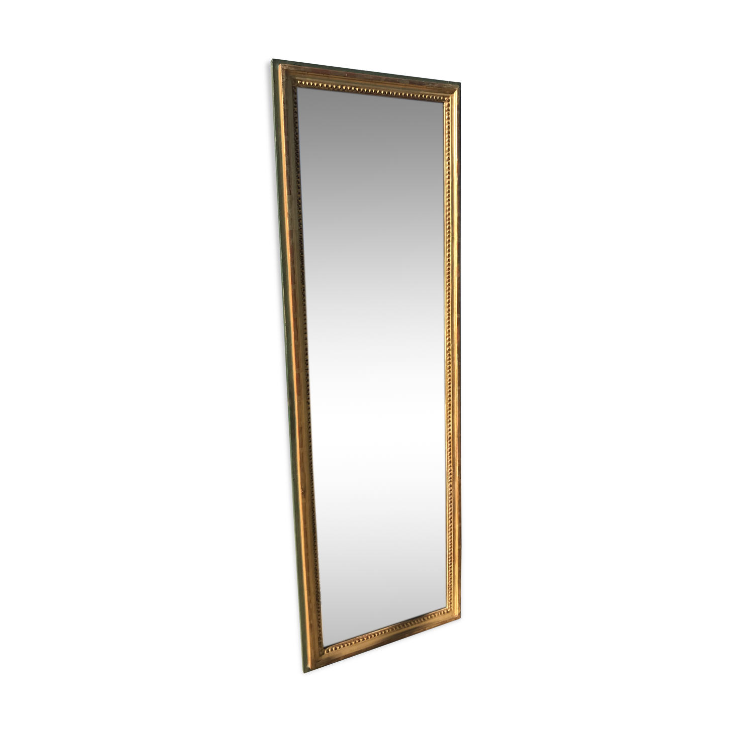 Mirror Louis XVI in between golden with gold leaf 50x150cm