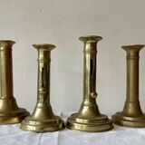 Lot de 4 bougeoirs anciens