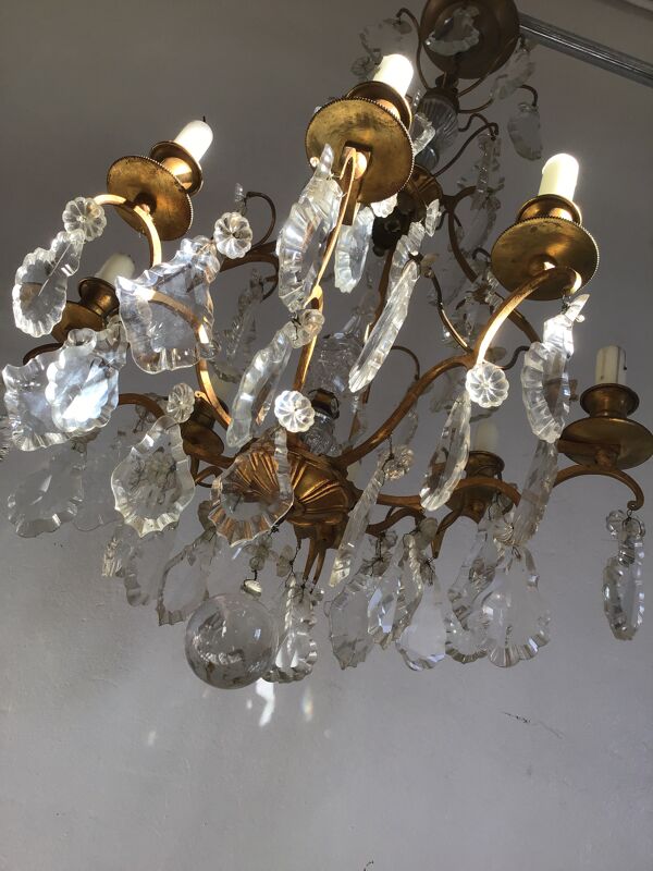 Lustre Louis XV à pampilles