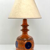 Large vintage ceramic lamp – cobalt blue decor – 1960s/70s