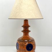 Large vintage ceramic lamp – cobalt blue decor – 1960s/70s