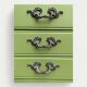 Pair of khaki bedside tables in Louis XV style