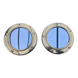 Hanging porthole mirror – Diameter 21 cm, gold color