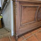 Old Louis XVI style oak headboard, 144cms L