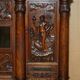 Louis XIII Revival wardrobe in walnut and marble