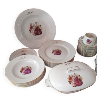 Service de table "Marie-Antoinette" porcelaine de Limoges