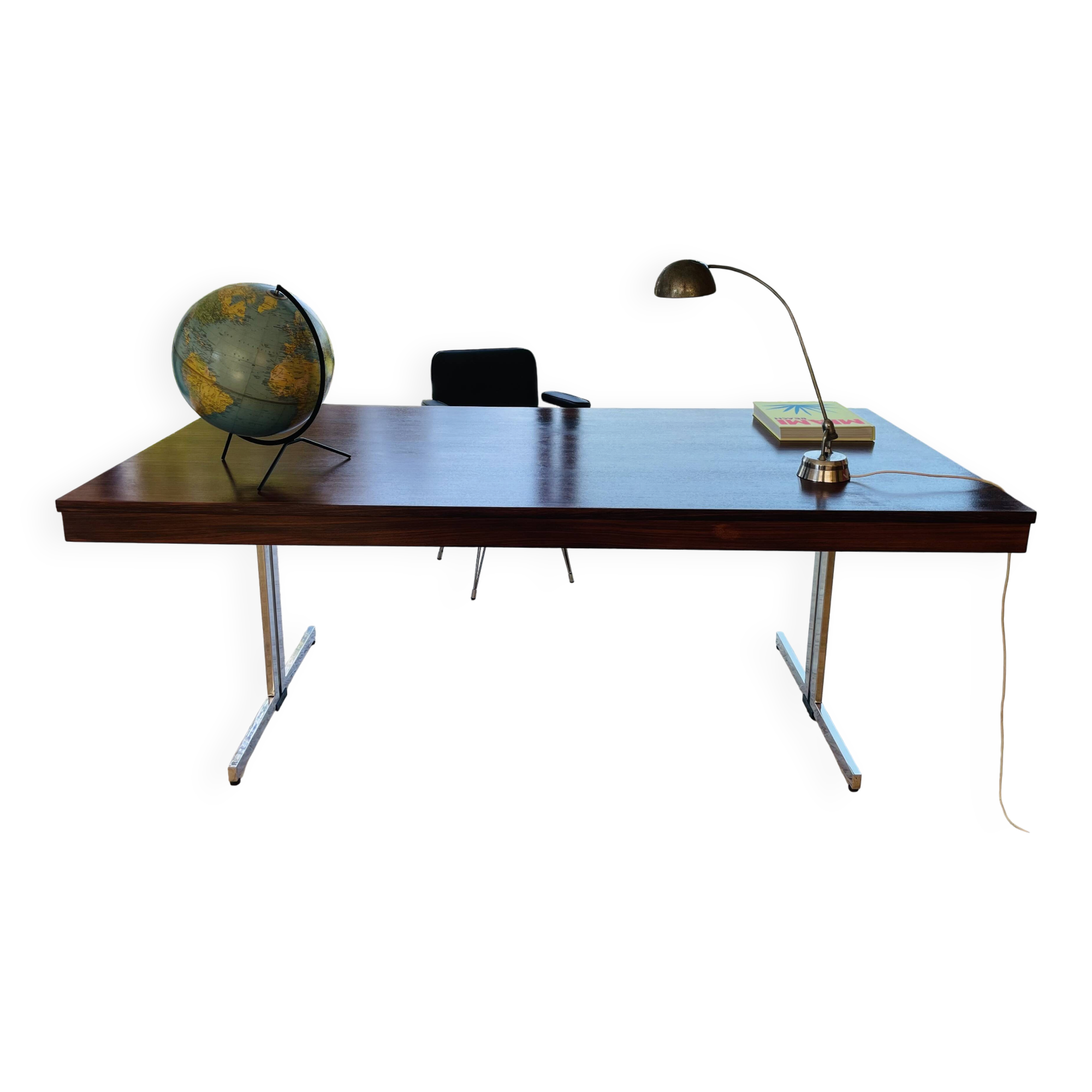 Vintage mahogany veneered desk