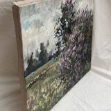 Oil painting on canvas signed dimensions: height -40cm- width -50cm-