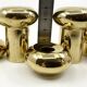 6 small brass candlesticks • Landskrona Mässing • Sweden • Circa 1978