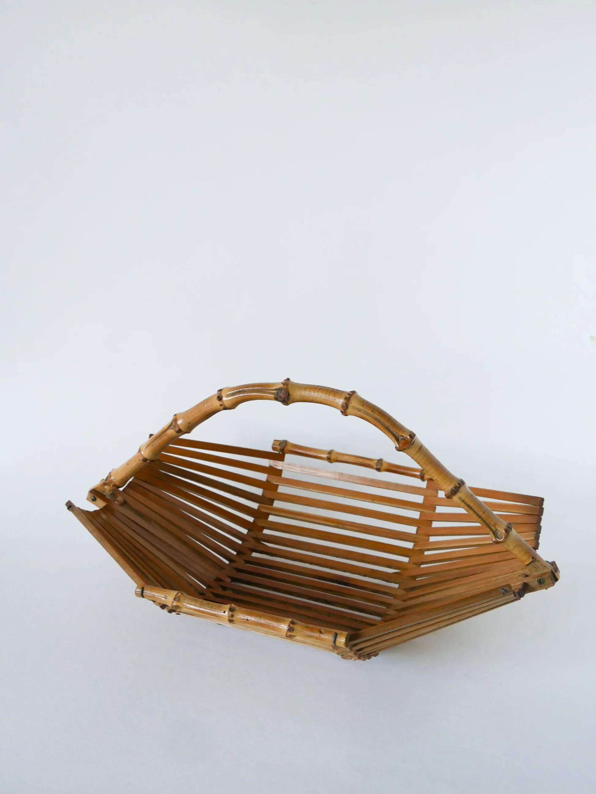Bamboo and teak basket, design, 1960