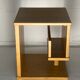 Dutch architectural blonde oak side table, 1980s