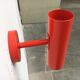 Mid-century minimalist red wall lamp, set of 2.