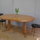 Oval table with 2 extensions baumann vintage central foot