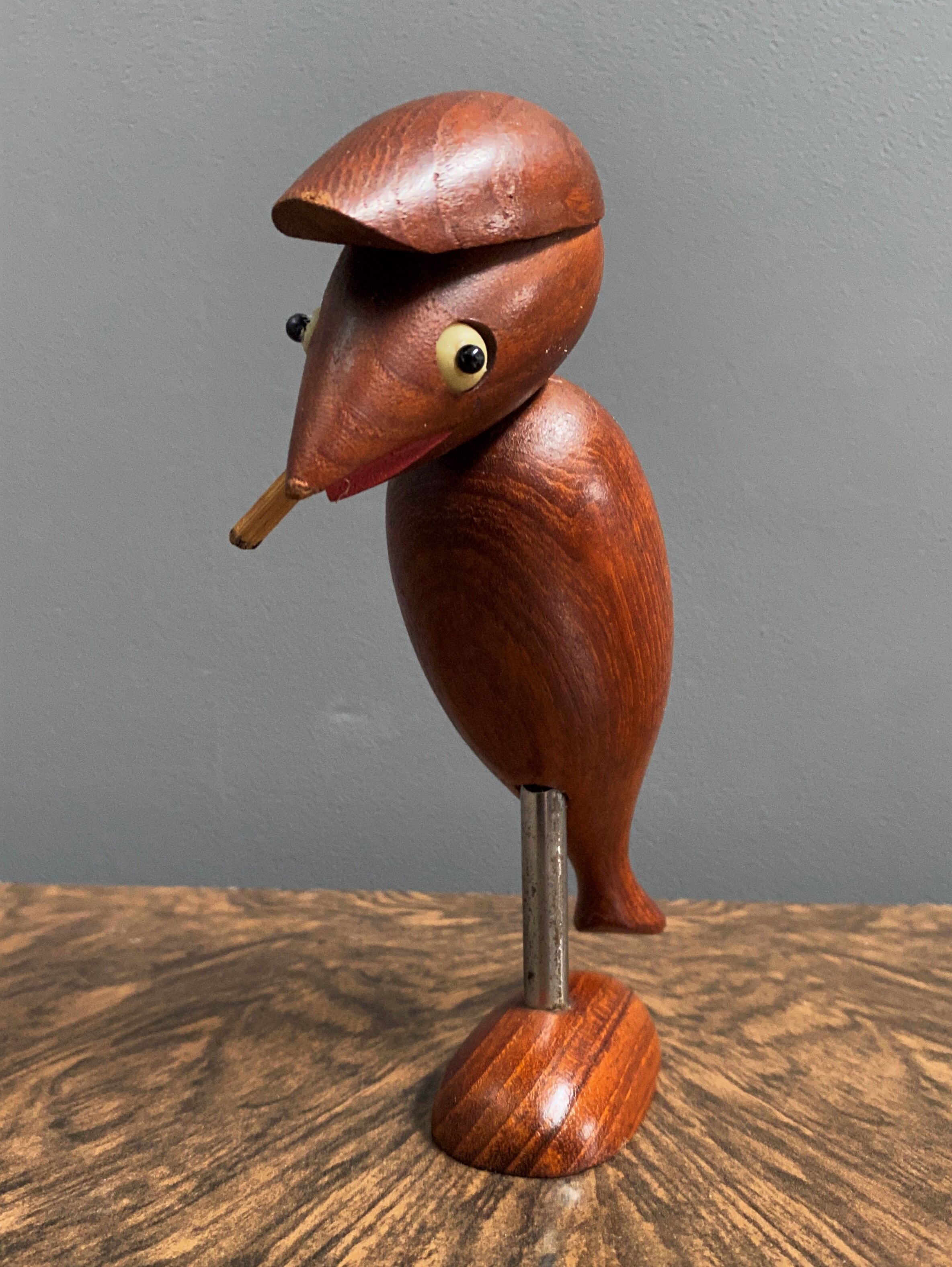 Teak bird bottle opener 1960s
