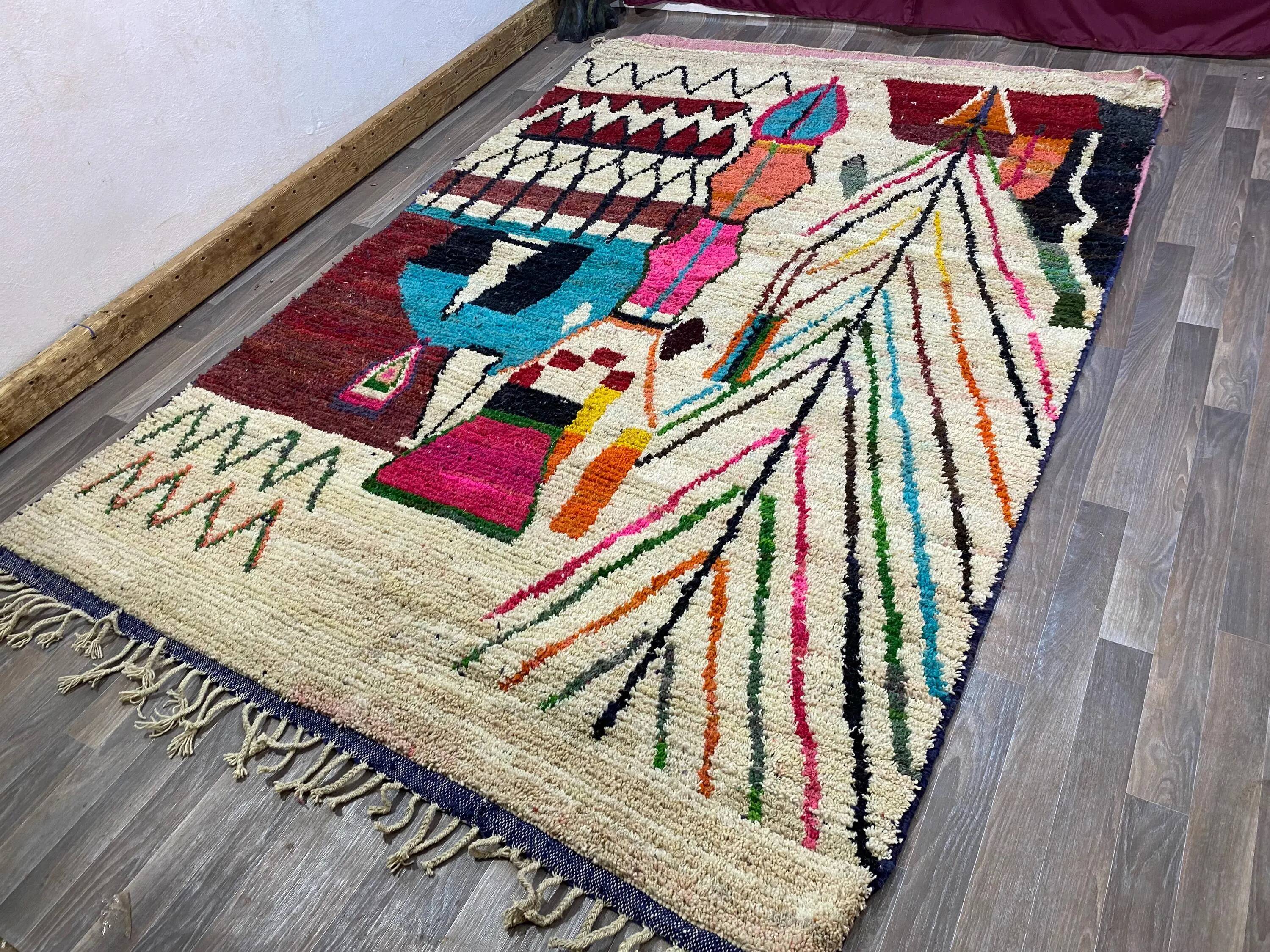 Large Berber wool rug 3x2 m