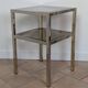 Side tables, chrome metal end tables