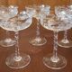 5 glasses of Champagne crystalline cut glass