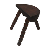 Tabouret tripode en bois