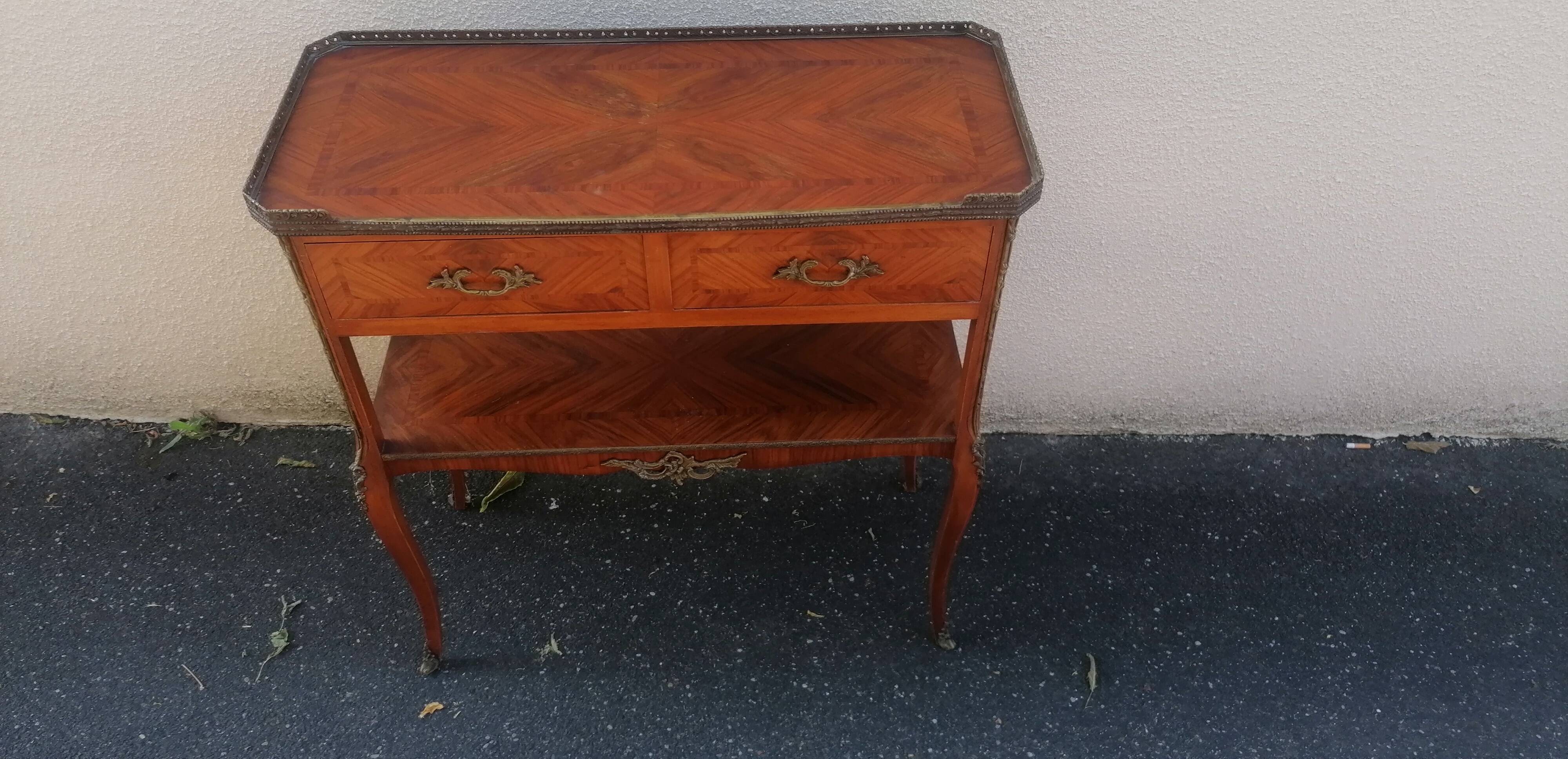 pretty Empire style marquetry console