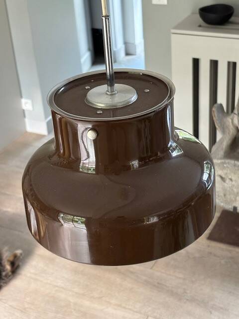 Brown Bumling pendant light by Anders Pehrson-Sweden 1960s
