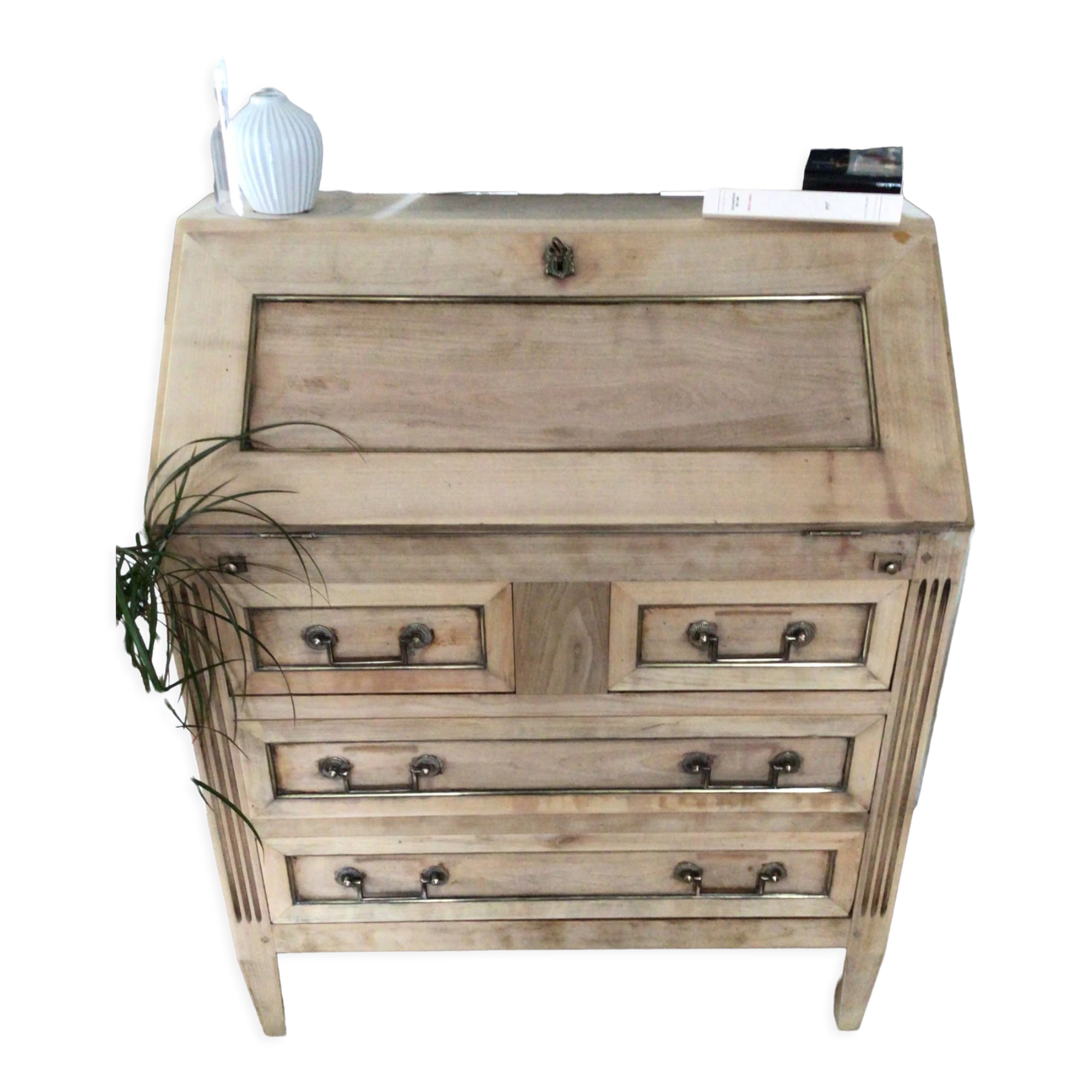 Pickled oak desk