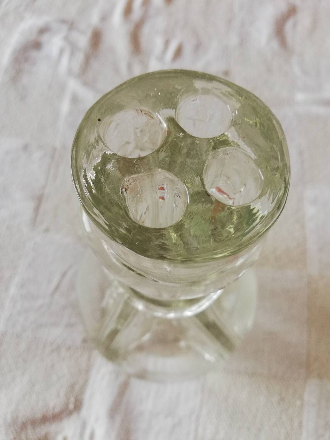 Vintage carafe with 4 compartments for liqueurs