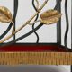 Porte-parapluie en fer forgé Art Déco avec décoration florale, France, années 1930
